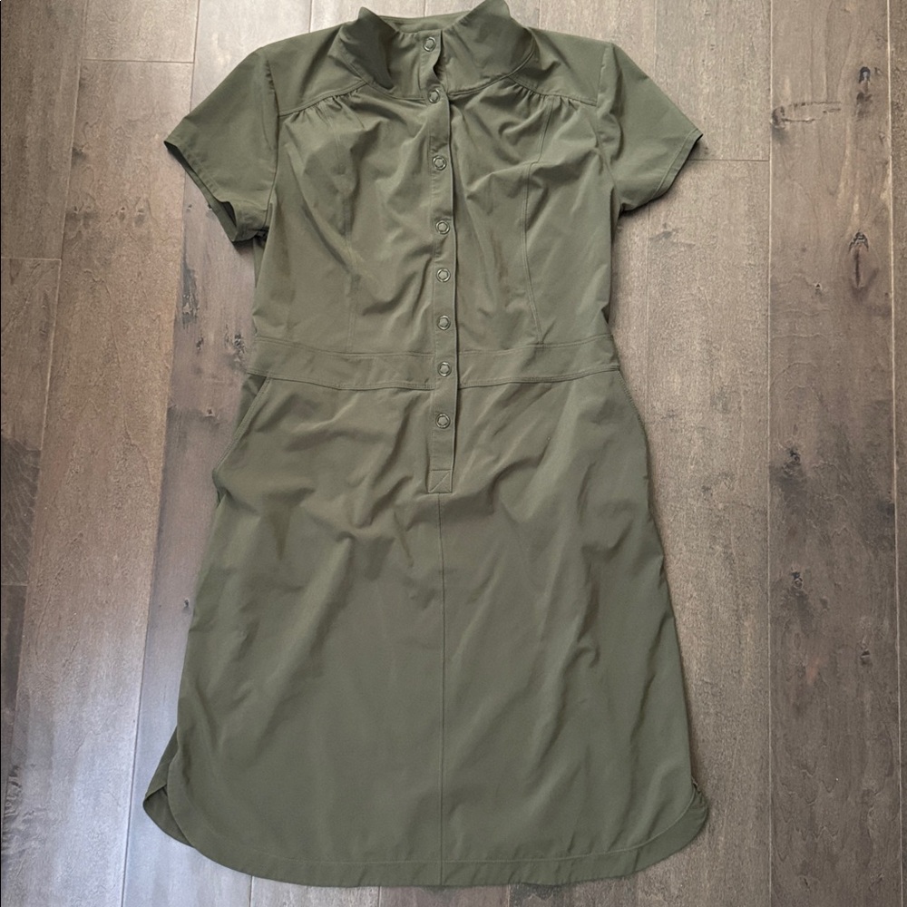 Prana Olive Green Short Sleeve Dress. Available till April 12.